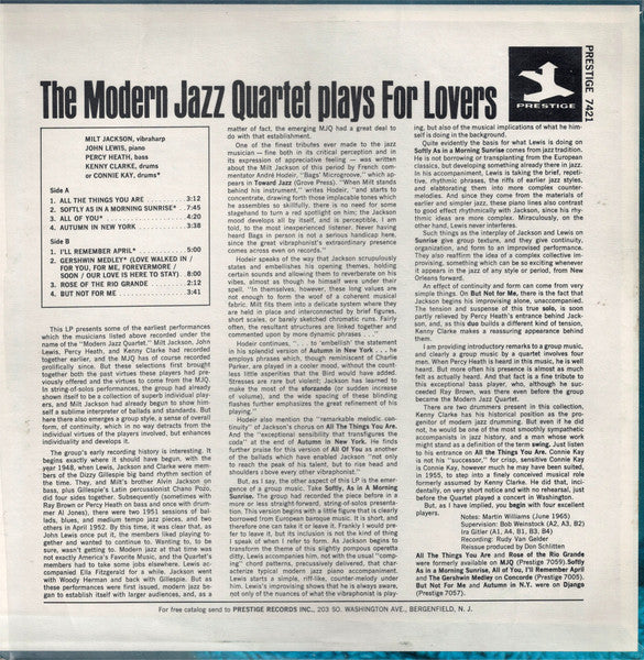 For Lovers // The Modern Jazz Quartet