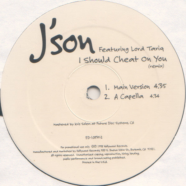 I Should Cheat On You // J´Son Ft. Lord Tariq